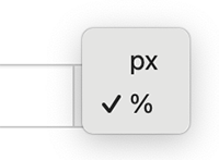 Selecting a Label Width's Percentage Unit